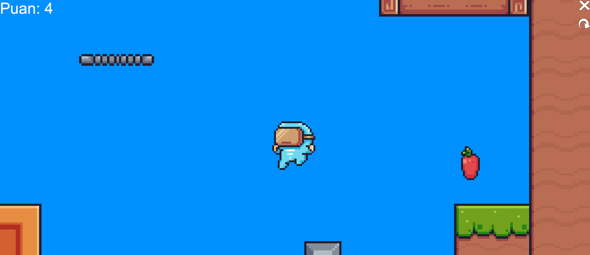 Pixel Adventure parkur oyunu ekran görüntüsü